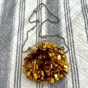 Gold Sequin Evening Bag